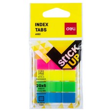 deLi 得力 抽取式指示標籤 EA10202, 1個, 100張, 多色