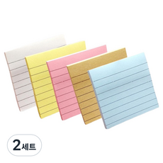 Monopage 橫線便條紙 5款 x 80p 套組