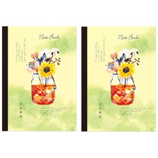 珠友文化 B6再生紙空白筆記 附可撕便條 NB-32273 189 x 130 x 10mm, 2本, 彩色