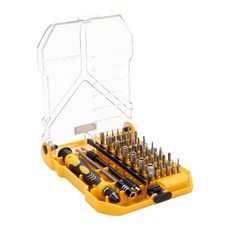 deLi 得力 工具精密螺絲起子45件組 黑色黃色 DL3545, 1套