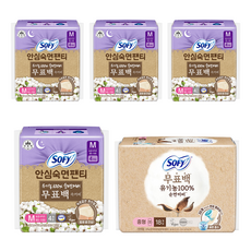 쏘피 안심숙면팬티 오버나이트 중형 16p + 유기농 무표백 순면커버에이 중형 18p, 1세트