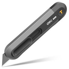 델리 홈시리즈 커터칼 블랙 T형 EHT4008, 1개