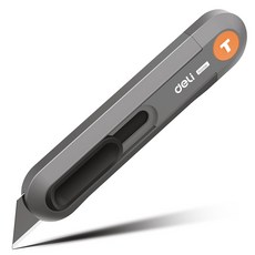 델리 홈시리즈 커터칼 옐로우 T형 HT4008C, 1개