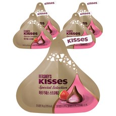 HERSHEY'S 好時 KISSES水滴造型草莓夾心巧克力, 5包, 36g