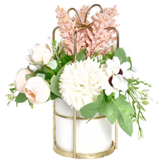 éclat 匠心花藝陶瓷金工璀璨意境仿真花架 築夢花事/粉紅佳人/清新綺麗, 1組