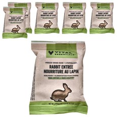 VITAL ESSENTIALS VE唯一 凍乾鮮肉犬用生食餐 兔肉方塊排試吃包, 兔肉, 0.4oz, 6包