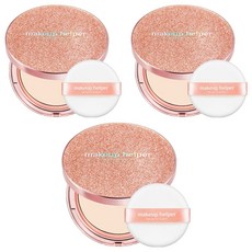 makeup helper Art系列長效持久蜜粉餅 Rose Glitter款 25g, 21 Natural Beige, 3個