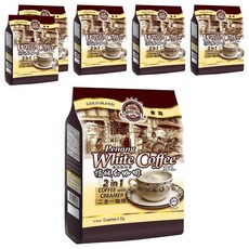 COFFEE TREE 咖啡樹 牌金裝檳城白咖啡 二合一 咖啡和奶精, 30g, 15包, 6袋