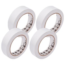 3M 地板標示膠帶 764 白色 25.4mm x 32.9m, 透明, 4個