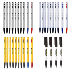 monAmi BP 153 原子筆 0.5mm 黑 8p + 藍 + 紅 + 0.7mm 黑 8p + 藍 + 紅 + 1.0mm 黑 8p + 藍 + 紅 + 奇異筆 F 黑 4p 套組, 混合色, 2套