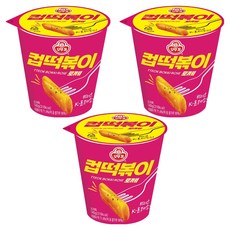 오뚜기 컵떡볶이 로제, 140g, 3개