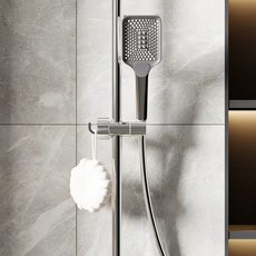 코멧 간편한 후크형 샤워기 홀더, 실버