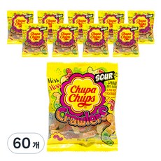 Chupa Chups 加倍佳 酸味毛毛蟲軟糖, 60g, 60個