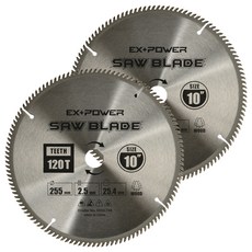 이엑스파워 원형톱날 팁쏘 목재용 255mm EXC-10120, 2개