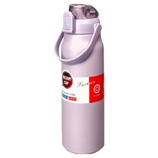316不鏽鋼 大容量手提吸管保溫壺 夢幻紫, 1.8L, 1個