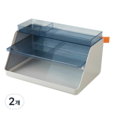 XDM 3層桌上型收納托盤, 淺灰色, 2個