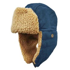 겨울 방한 양털 귀돌이 군밤 보온 털 모자, 네이비