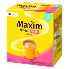 Maxim 麥心 摩卡黃金 Light 咖啡 減糖25%, 11.8g, 50包, 1盒