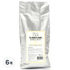 바스참 사해소금 버블바스 거품 입욕제 일랑일랑 리필용, 1kg, 6개