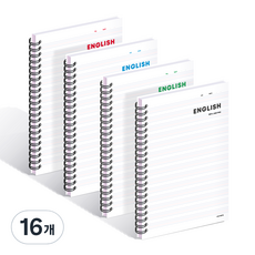 위드나 PP 英文筆記本 80-0078, 隨機出貨, 16個