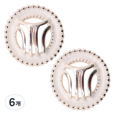 Button King 東大門鈕扣王 高級鍍金Siero鈕扣 18mm, 6個, WT銀半光