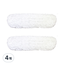 aclean 折疊式拖把用超細纖維花朵墊 白色, 4個