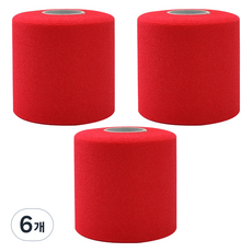 크리다 언더랩 근본 스포츠테이프 7cm x 10m 레드, 6개, 1개입