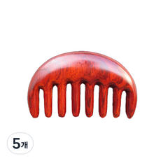 라라미즈 괄사빗 머리 마사지 도구 둥근형, 적우드, 5개