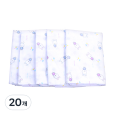 bebeone 布尿布兼多用途毛巾, 兔子朋友, 20個