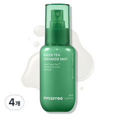 이니스프리 그린티 세라마이드 미스트, 4개, 90ml