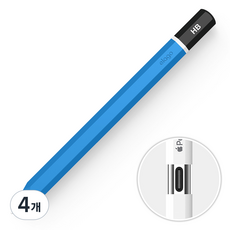 엘라고 애플펜슬 USB-C 실리콘 케이스, HB 연필, 4개