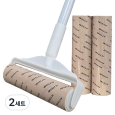 알뜨리 베이직 밀대용 강력 테이프 클리너 + 케이스 + 3단 밀대봉 + 테이프 3p 화이트, 2세트