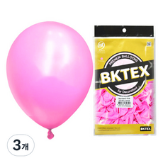 Bk Latex 標準15cm氣球, 3個, 粉紅色
