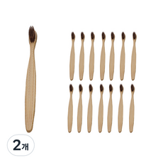 지바토 대나무 칫솔 Type11 Z1120, 15개입, 2개