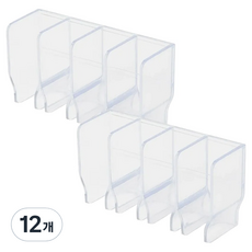 인앳홈 무타공 튜브 정리 클립 4단 ONE SIZE, 투명, 12개