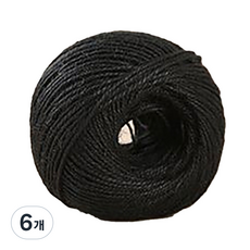 麻繩 工藝 彩色 麻紗繩, 黑色, 100m