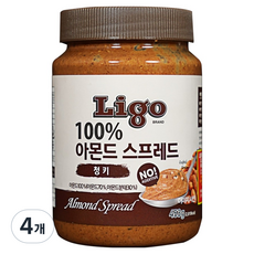 리고 아몬드 스프레드 청키, 453g, 4개