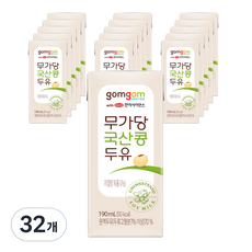 곰곰 무가당 국산콩 두유, 32개, 190ml