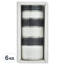 微笑的漂亮紙膠帶6款組, style3, 6套