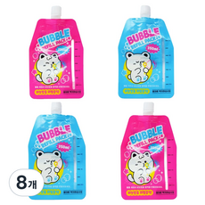 해피아이몰 휴대용 가벼운 파우치형 비눗방울 리필액 350ml, 랜덤발송, 8개