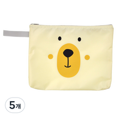 키친유 퍼니베어 식판가방, 옐로우, 5개
