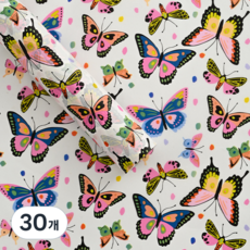 굄스 크리스마스 단체행사 전용 선물포장지 50 x 70 cm, 버터플라이, 30개