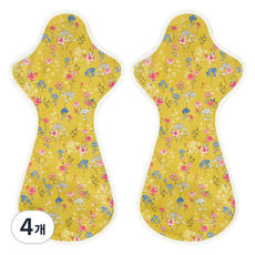 이채 일체형 특나이트 면생리대 옐로플로라, 4개, 1개입, 오버나이트 이상