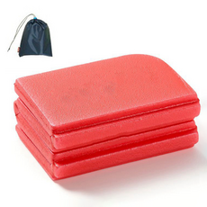 생활의지혜 휴대용 초경량 접이식 등산방석 + 파우치, 레드
