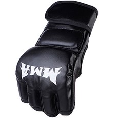 Body Ten開放式手指拳擊手套, 黑色