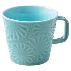 石丸波佐見燒 八重菊馬克杯 - 天空藍, 1個