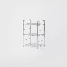 鋼製鐵線展示陳列架, Silver, 3層