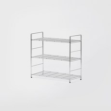 심플먼트 스틸핏 와이어 디스플레이 선반형 진열장, Silver, 3단