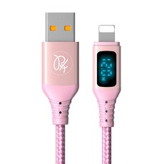 維納斯 Lightning/iPhone充電線 傳輸線 快充線 VAW數顯 ca-8322 1.2m 粉色, 1條