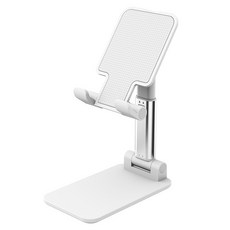 초텍 휴대폰 태블릿 접이식 휴대용 거치대, 화이트, 1개